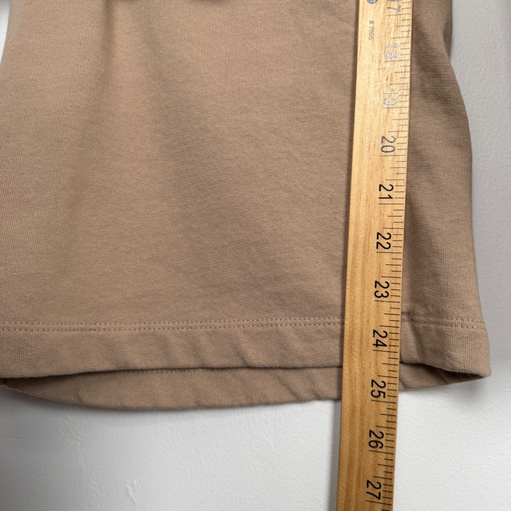 Pure Jill Size M Tall Tan Wide Leg Crop Pants Elastic Waist Organic Cotton Camel - Picture 9 of 13
